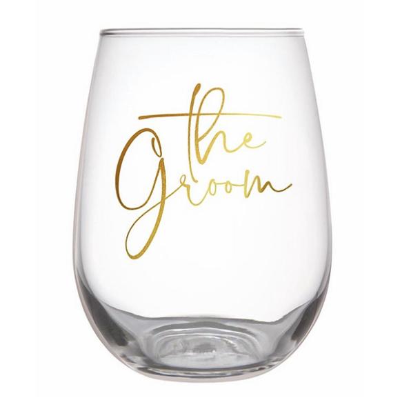 NEW SLANT COLLECTIONS the groom stemless wine glass in transparent - Picture 1 of 1